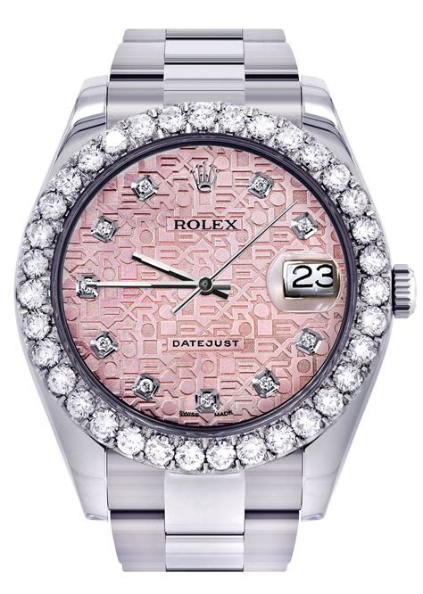 rolex datejust pink dial 41mm|rolex datejust 41 with diamonds.